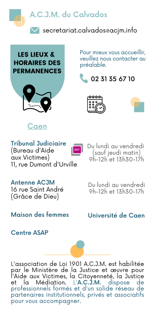 Aide aux victimes - permanences Calvados