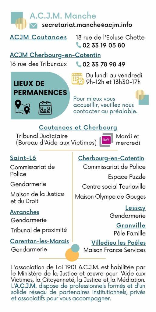 Aide aux victimes - Manche - permanences