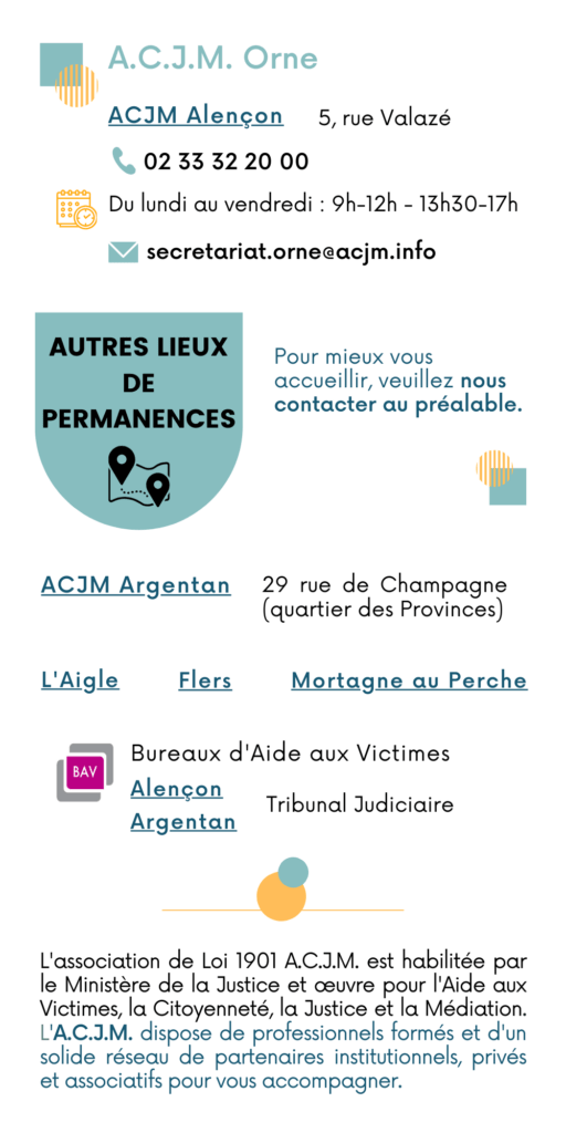 Aide aux victimes - Orne - permanences