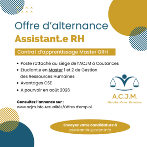 ACJM recrute Alternant GRH