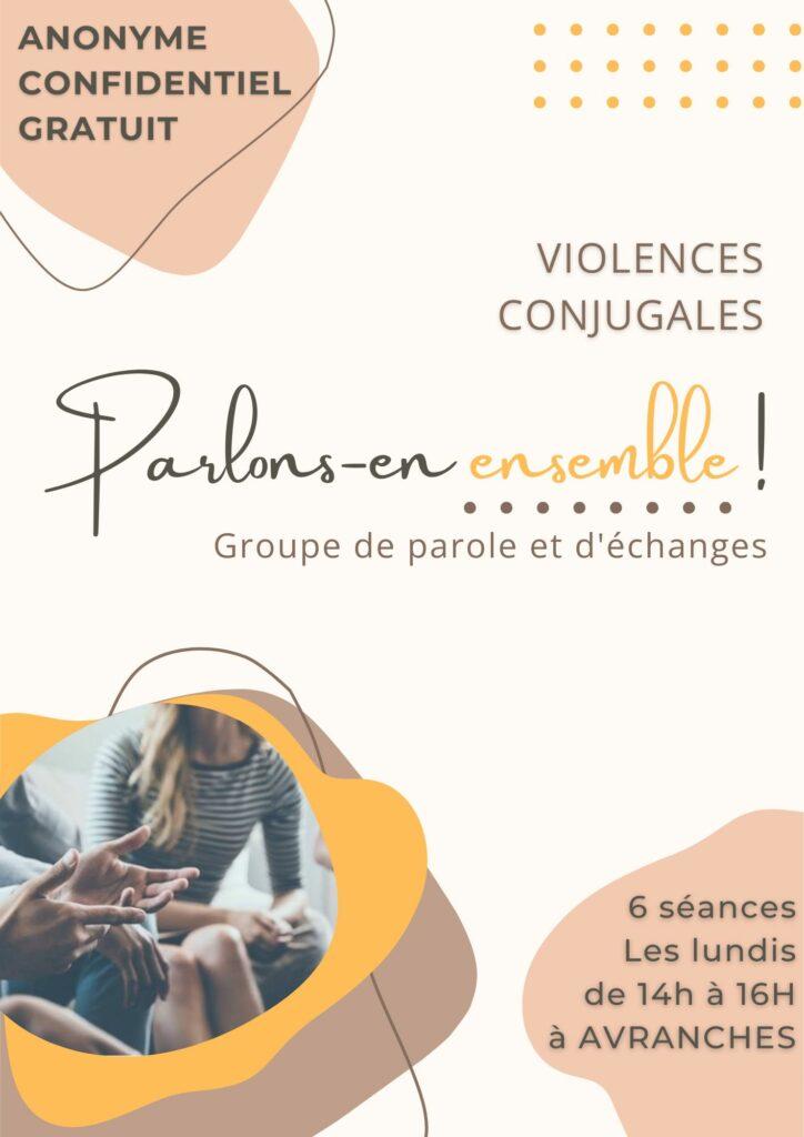 Image 1 flyer  - Groupe de parole violences conjugales - 2024 ACJM Coutances