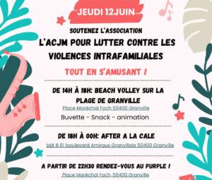 visuel Evenement Granville 12 juin 25 soutien à l'ACJM - Lutte contre les violences intrafamiliale