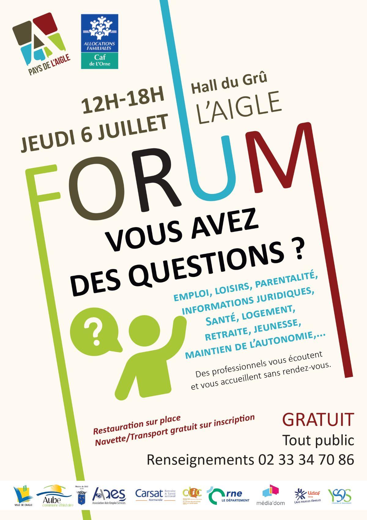 Forum d' accès aux droits Pays de L'Aigle 2025 affiche