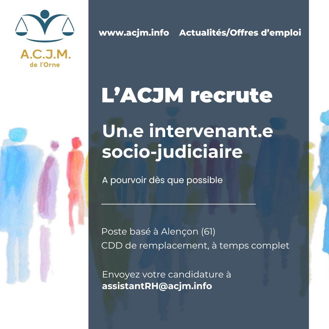 ACJM Orne recrute intervenant.e socio-judiciaire