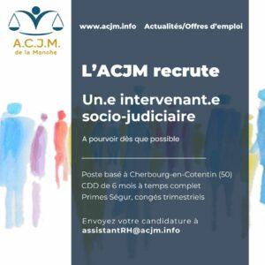 ACJM 50 - CDD intervenant.e socio-judiciaire