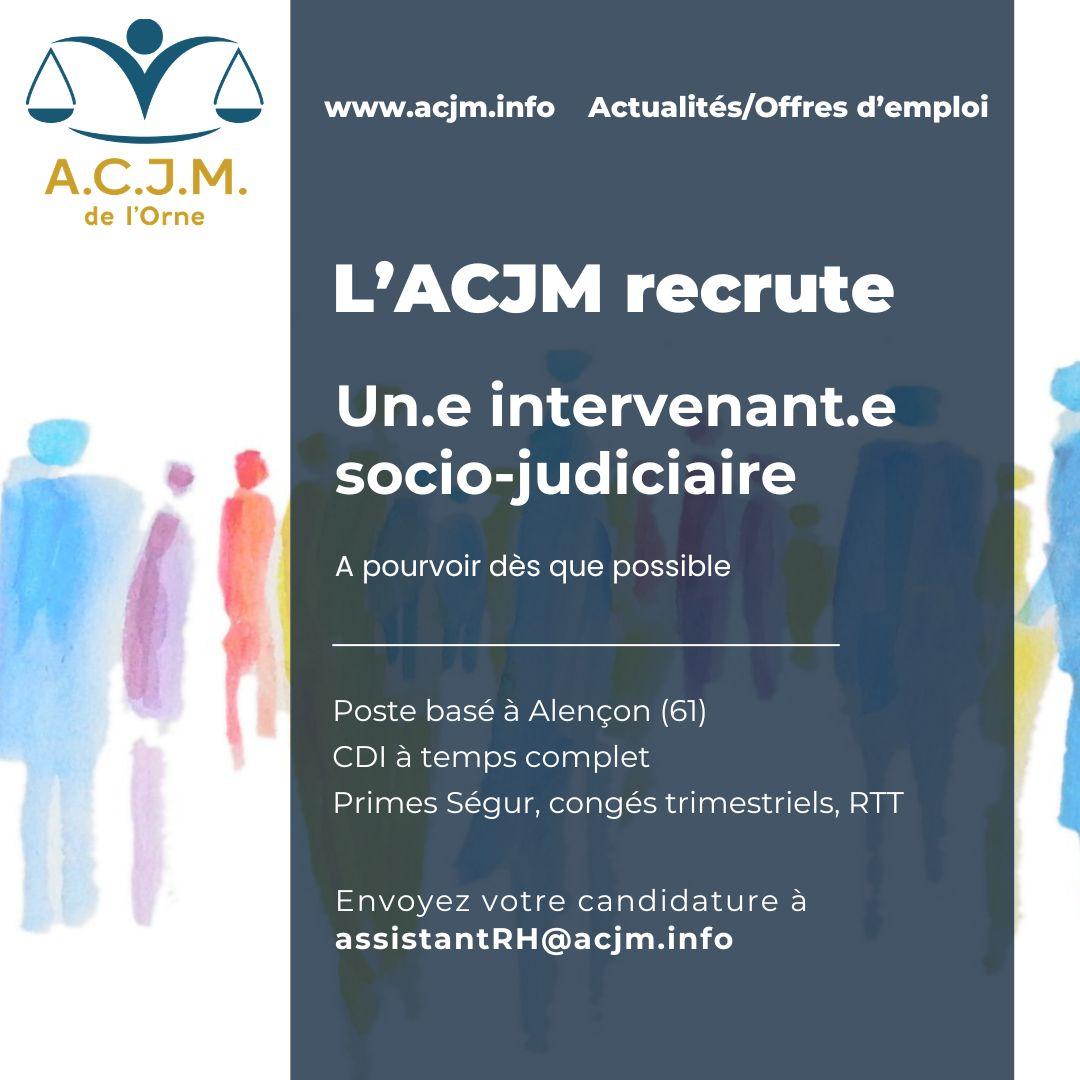 ACJM Orne CDI intervenant.e socio-judiciaire