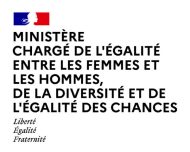 ACJM partenaires : logo Ministère égalité femme/homme diversité